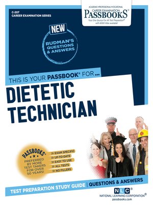 cover image of Dietetic Technician
